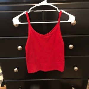 Red tank slightly cropped